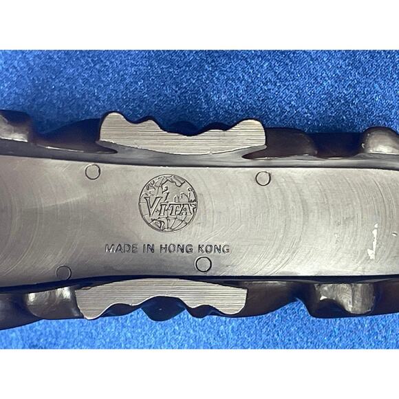 Vintage Vita Heavy Plastic White Lion on Brown Base - Picture 10 of 10